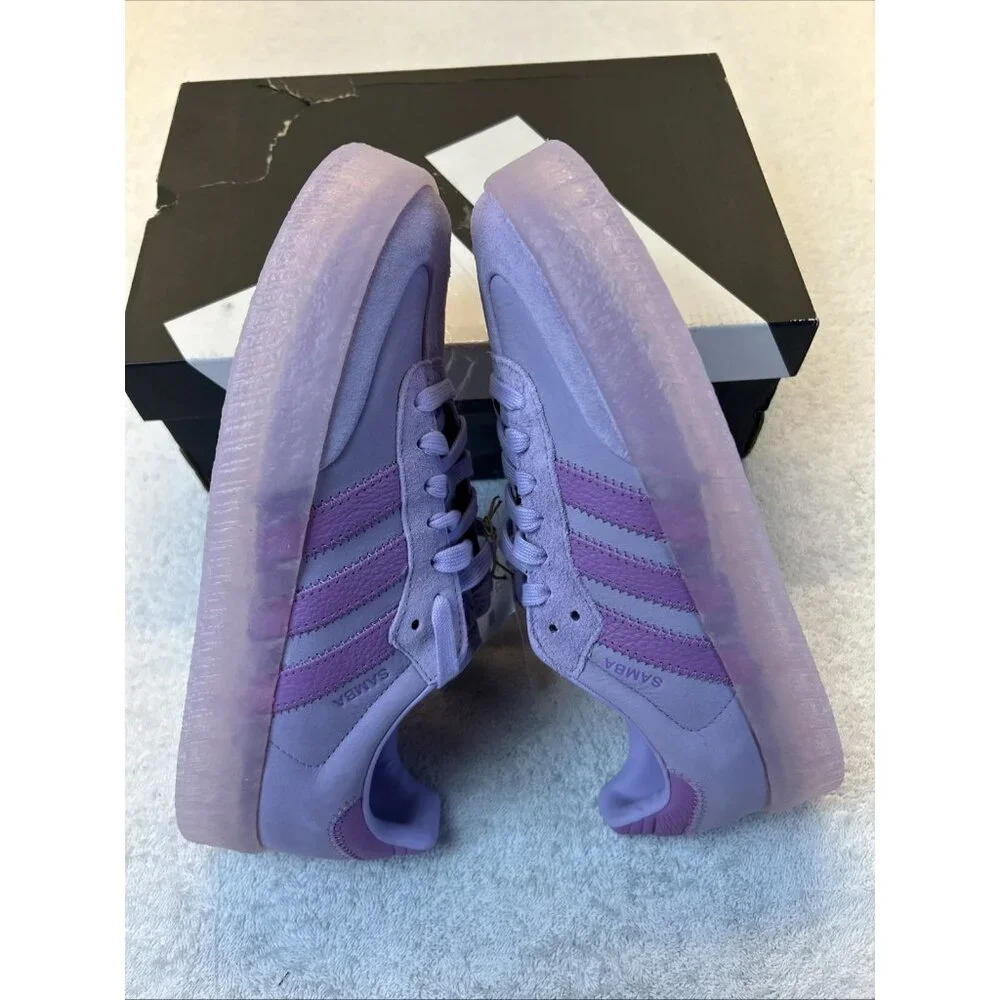 Adidas Samba Purple/Purple Gum Sole Sneaker JS3956 Women SZ 9 New in Box - Picture 3 of 10